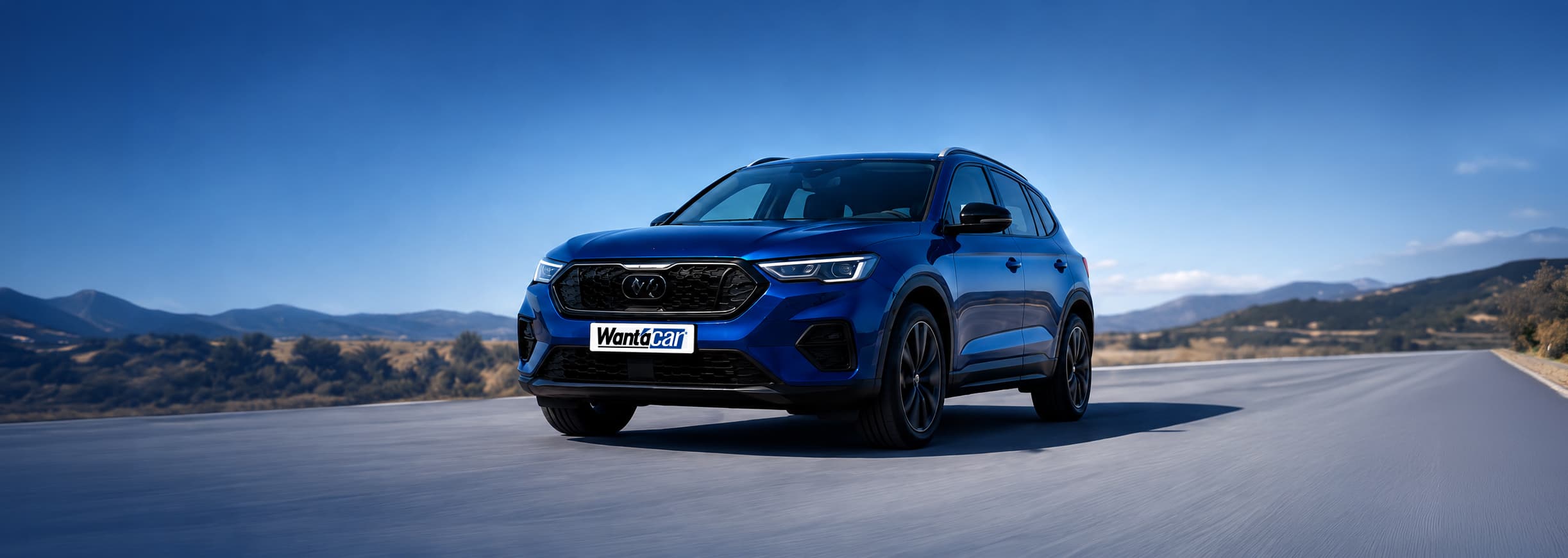 Μπλε SUV αυτοκίνητο στον δρόμο